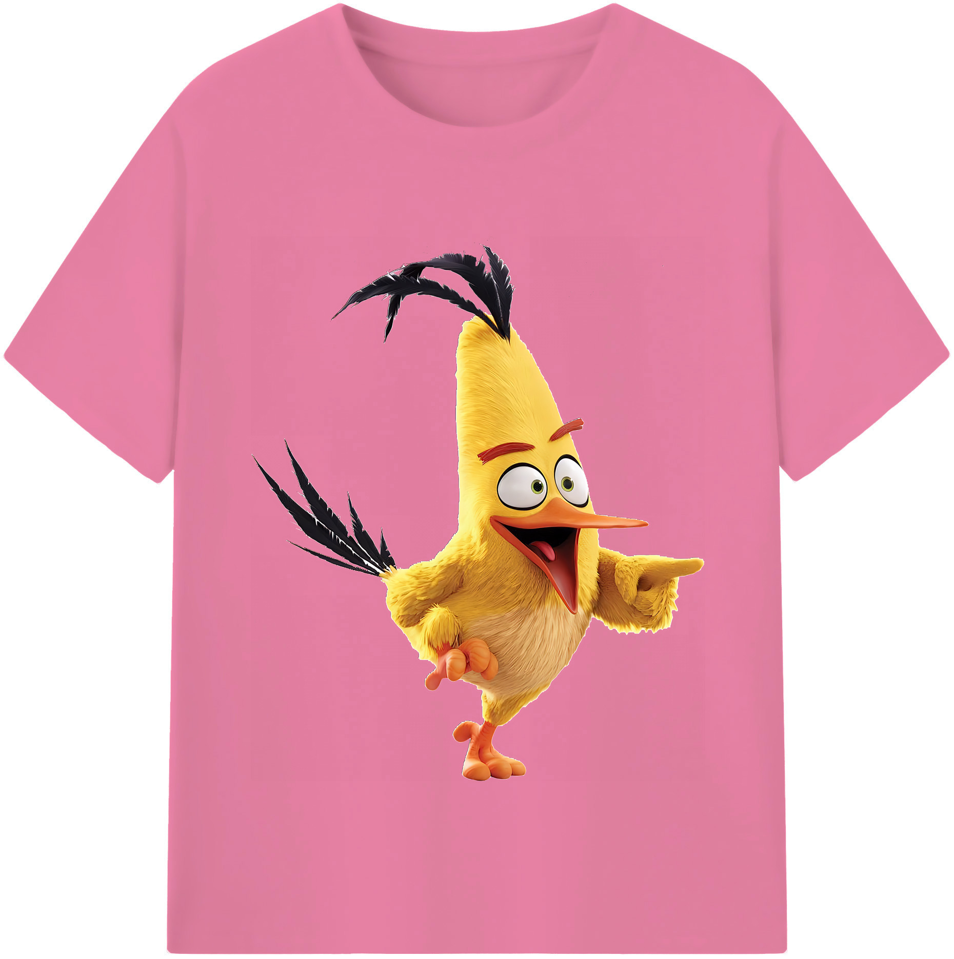 （画像用） Angry Birds アングリーバード 綿100％半袖Tシャツ（フロントプリント）